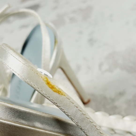 New Nine West Talip Ivory Glass Stone Embellished Heels D487 - Picture 14 of 15